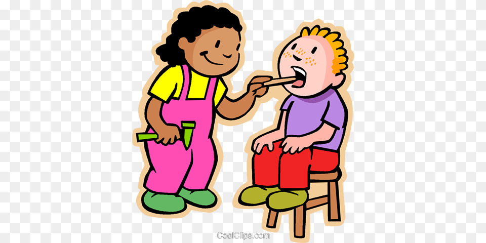 Little Girl And Boy Playing Doctor Royalty Vector Clip Art, Baby, Person, Face, Head Free Transparent Png