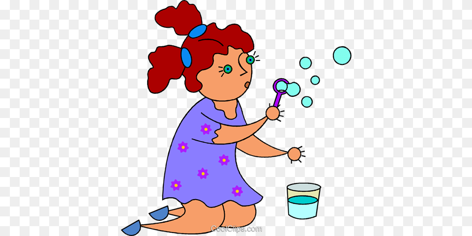 Little Girl Blowing Bubbles Royalty Free Vector Clip Art, Face, Head, Person, Baby Png