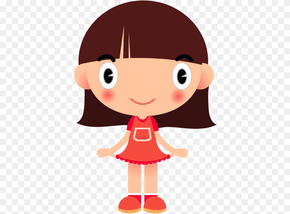 Little Girl Cartoon Transparent Girl Clipart, Baby, Person, Doll, Toy Png Image
