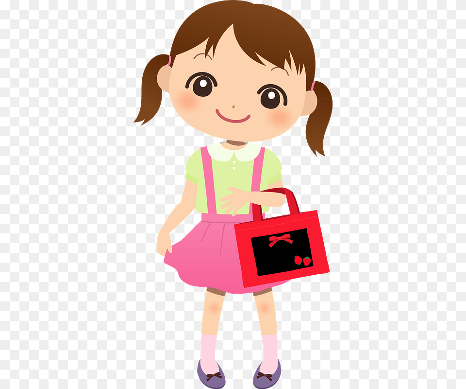 Little Girl Child Clipart Cartoon, Accessories, Bag, Handbag, Baby Free Transparent Png