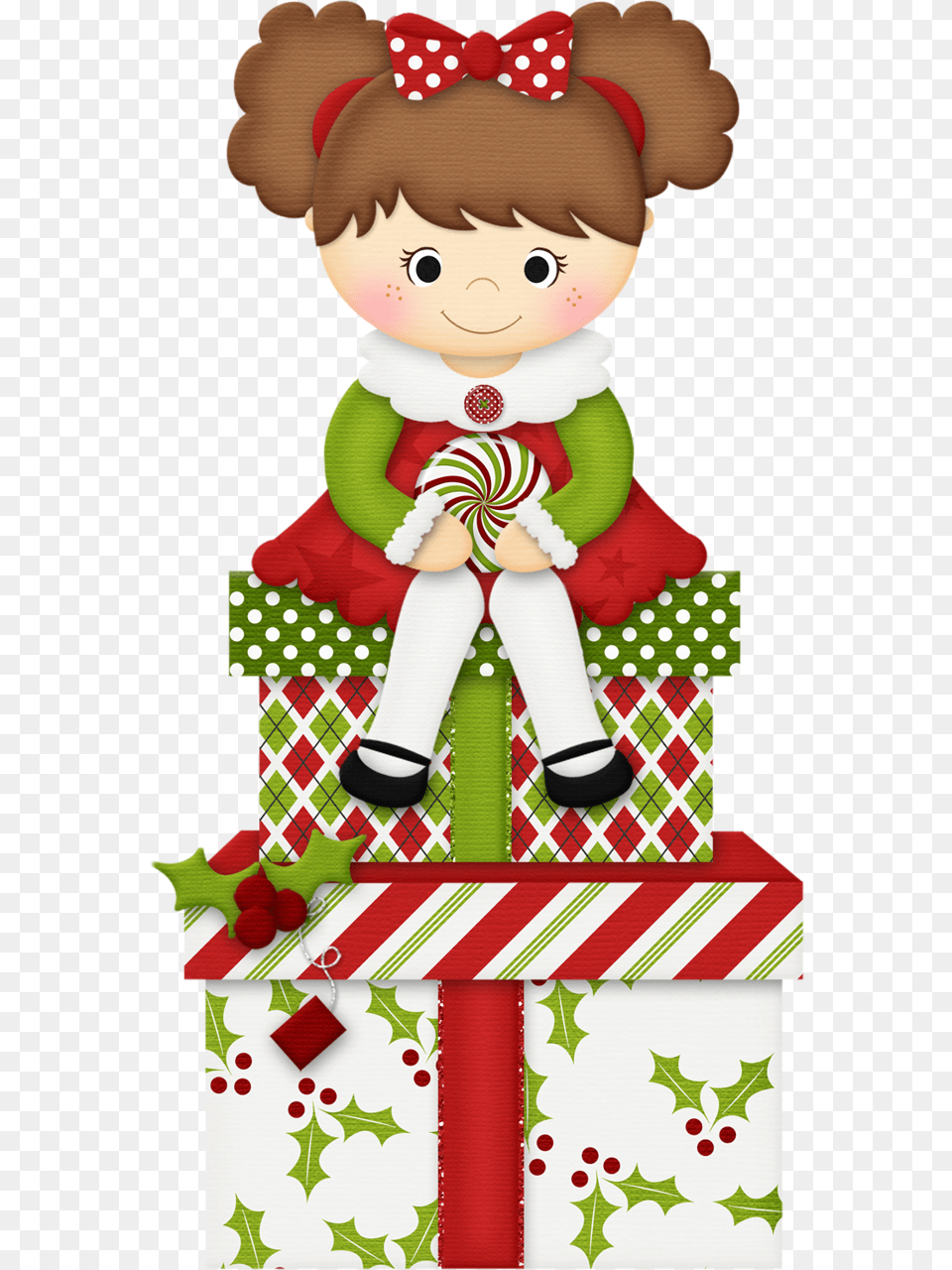 Little Girl Christmas Clipart, Elf, Doll, Toy, Face Png Image