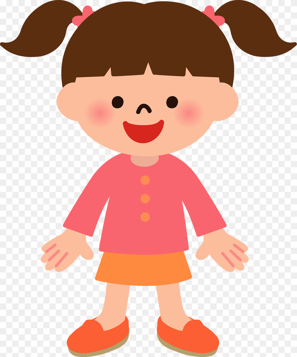 Little Girl Clipart, Baby, Person, Cartoon, Clothing Free Png