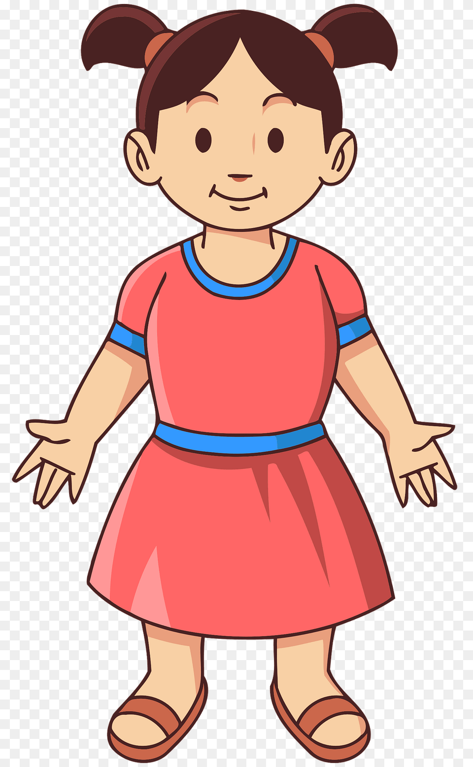 Little Girl Clipart, Baby, Person, Cartoon, Face Png Image