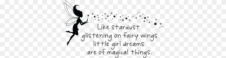 Little Girl Dreams Stardust Wall Decal Quotes For Girls, Text, Blackboard Free Png Download