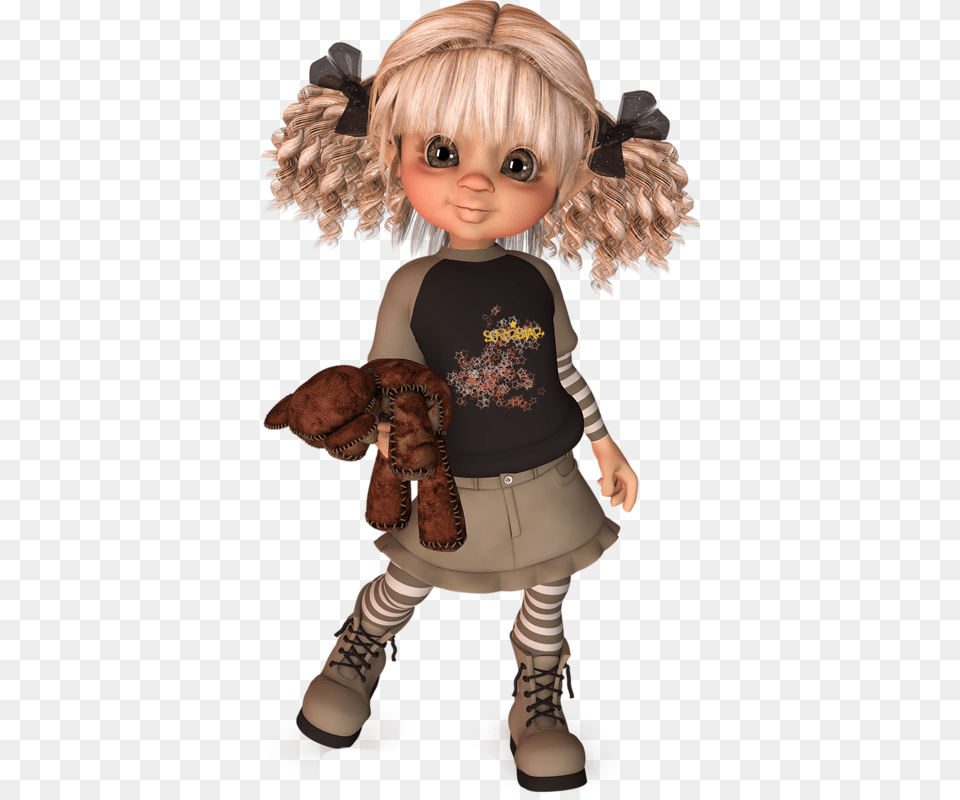 Little Girl Eating Cookies Doll Tube Psp Free, Baby, Person, Toy Png Image