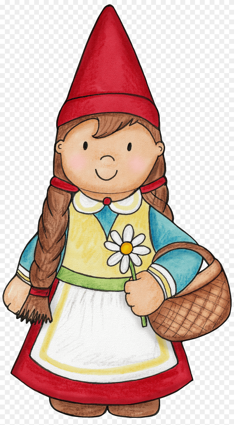 Little Girl Gnome For A Woodlands Party Fairy Party, Clothing, Hat, Baby, Person Free Png Download
