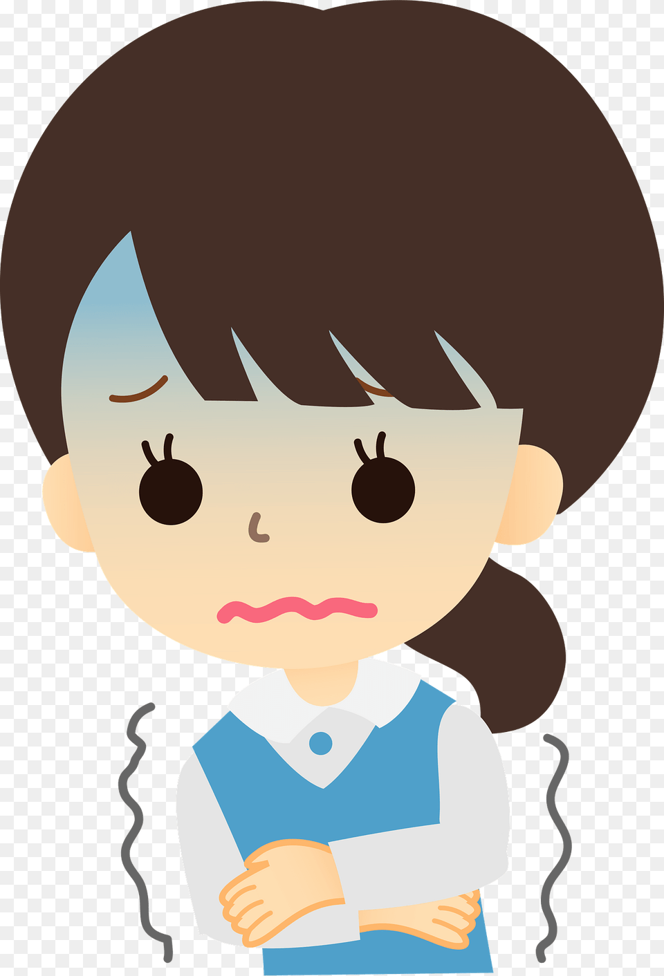 Little Girl Is Sick With Chills And A Cold Clipart, Baby, Person, Face, Head Free Png