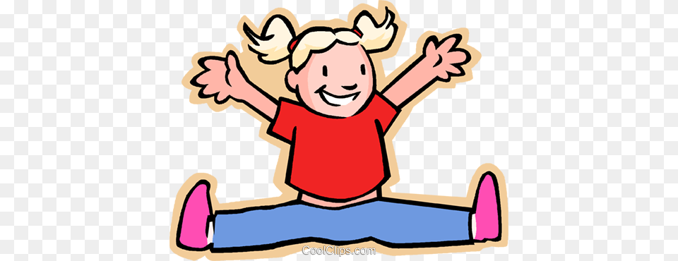 Little Girl Jumping For Joy Royalty Vector Clip Art, Clothing, Pants, Baby, Person Free Transparent Png