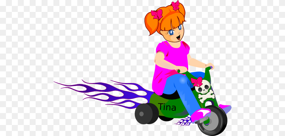 Little Girl On Bike Clip Art, Grass, Plant, Baby, Person Free Transparent Png
