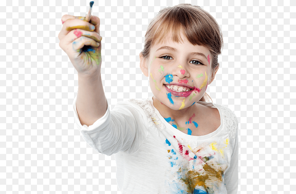 Little Girl Paint, Body Part, Person, Hand, Finger Free Png Download