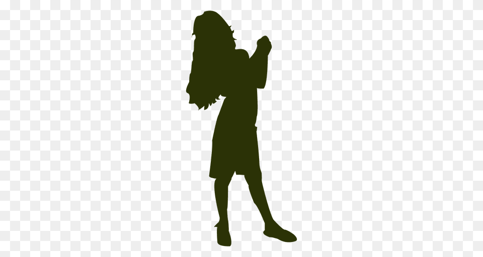 Little Girl Posing Silhouette, Person Png Image