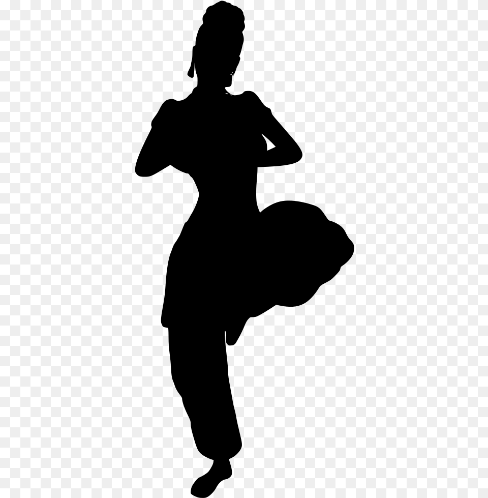 Little Girl Silhouette, Gray Free Transparent Png