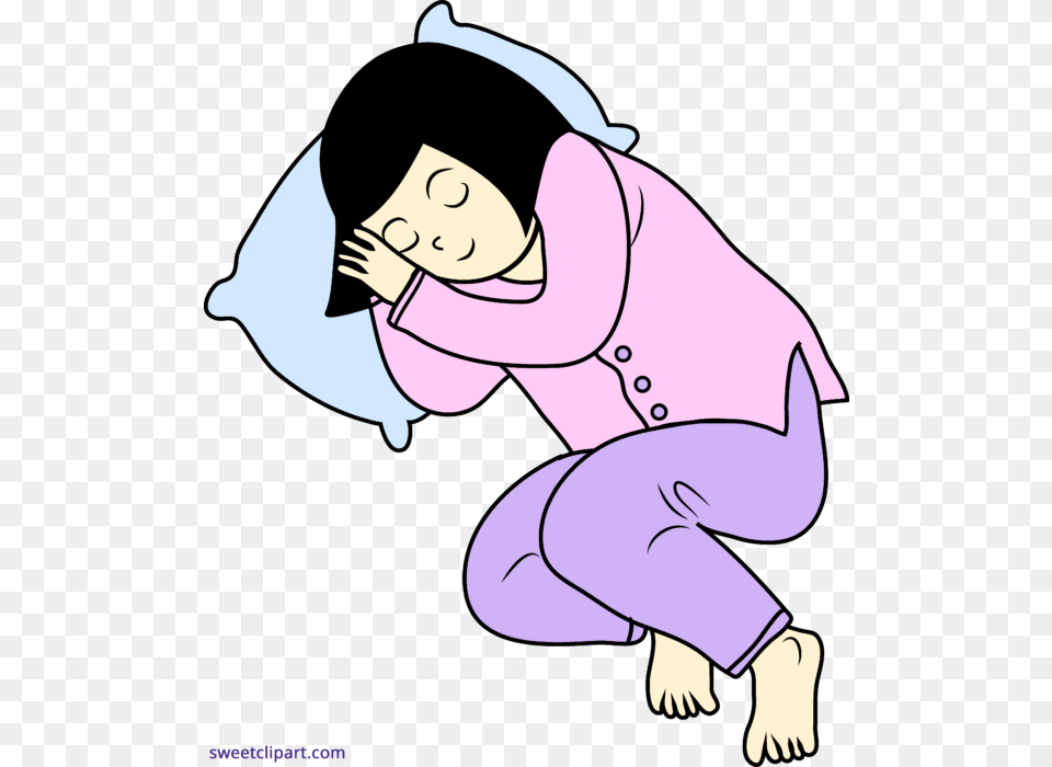 Little Girl Sleeping Clipart Clipart, Baby, Person, Book, Comics Free Transparent Png