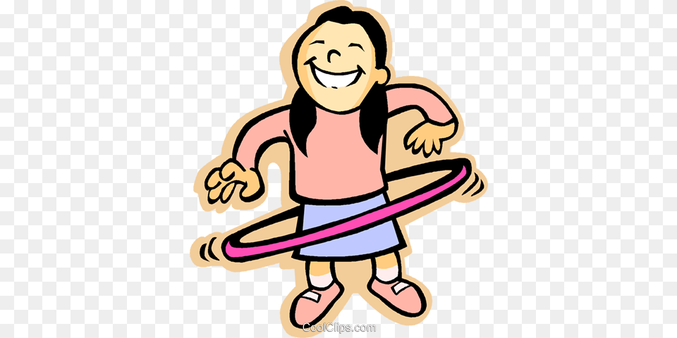 Little Girl With A Hula Hoop Royalty Vector Clip Art, Baby, Person, Toy, Face Free Png Download