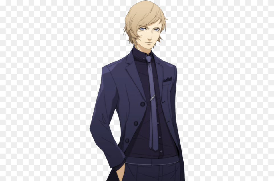 Little Guy Giant Bomb Anime Guy In Suit, Formal Wear, Blazer, Jacket, Clothing Free Png Download