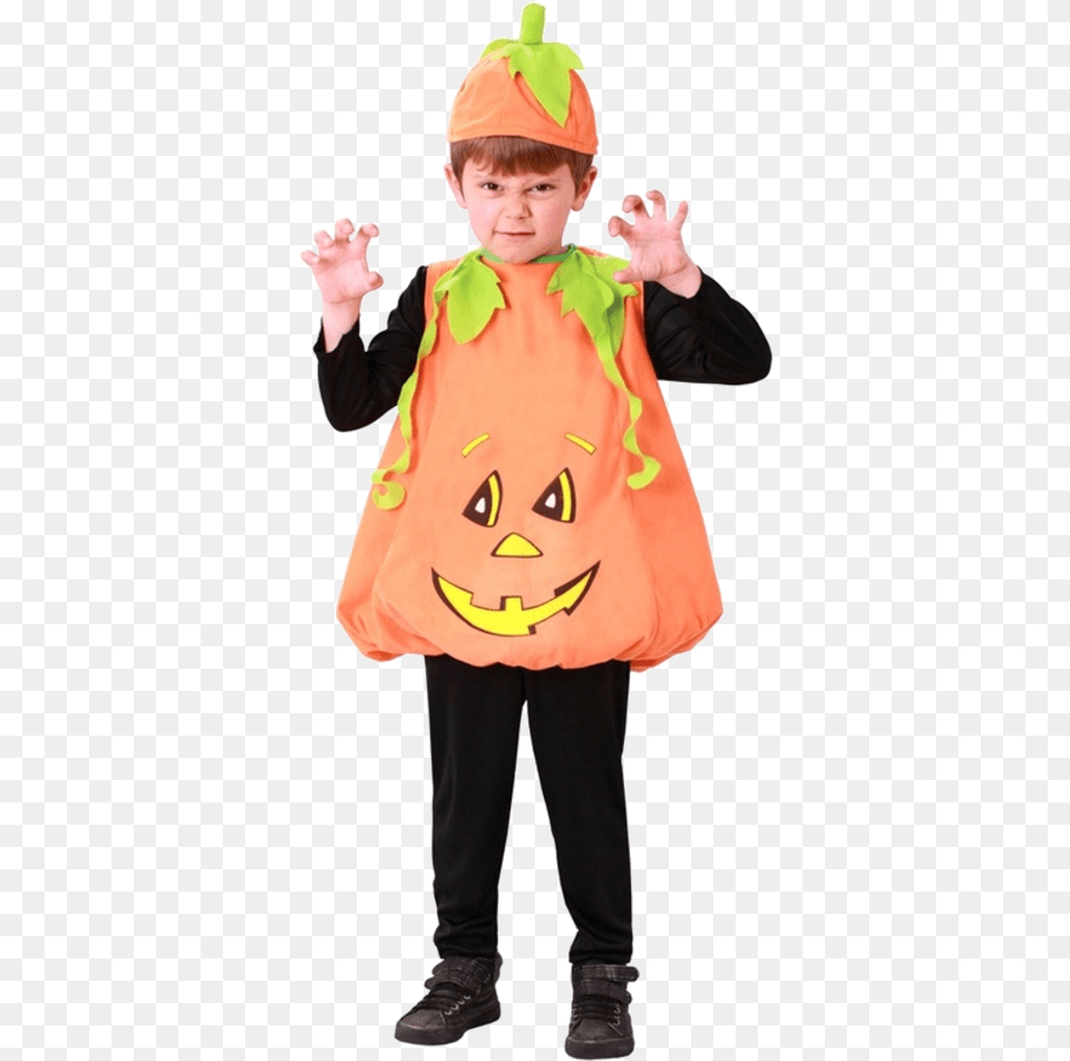 Little Halloween Boy Pumpkin Costume Kostm Na Halloween Pro Dti, Child, Clothing, Person, Male Free Png