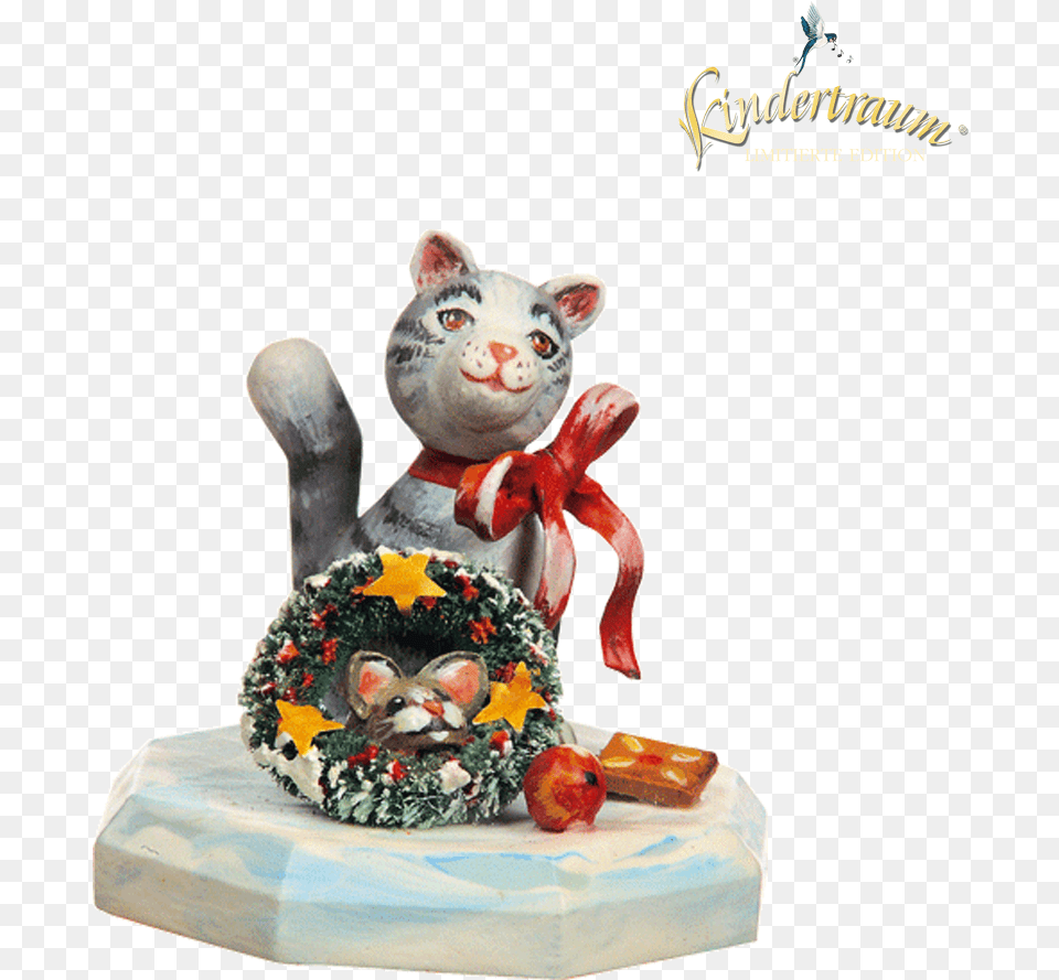 Little Kitty Cat Figurine, Cream, Dessert, Food, Icing Free Png