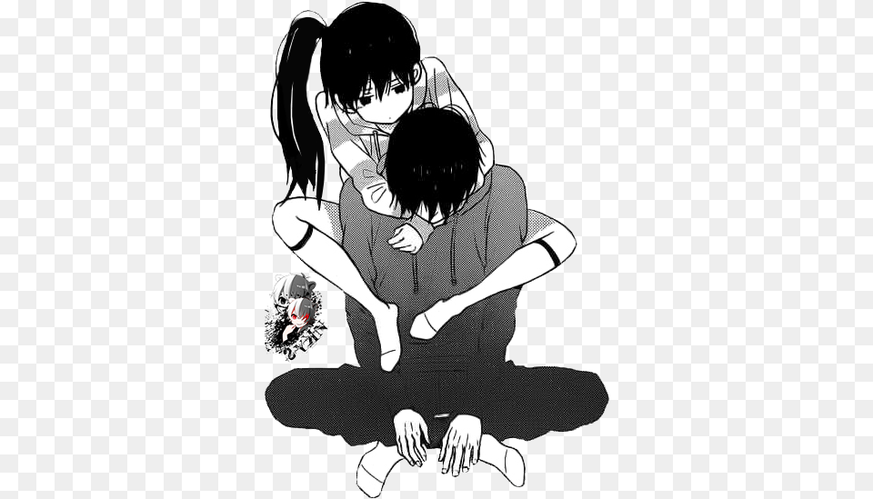 Little Love Storyu0027s Smile35 Wattpad Love Anime Couples Black And White, Book, Comics, Publication, Manga Free Transparent Png