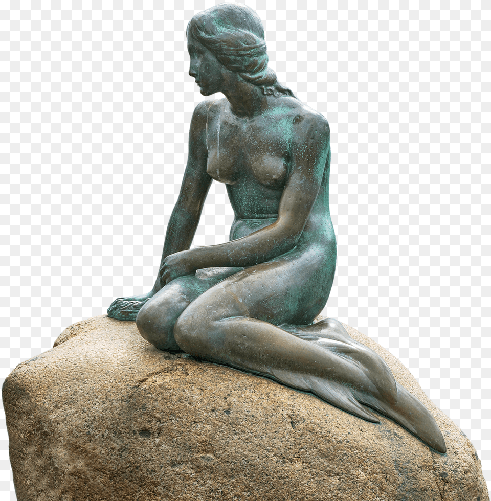 Little Little Mermaid Statue, Adult, Male, Man, Person Png