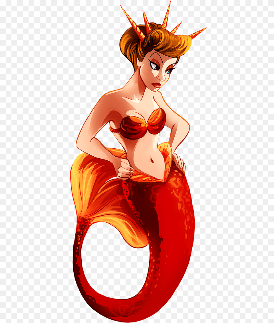 Little Mermaid Attina Fanart, Adult, Female, Person, Woman Free Png