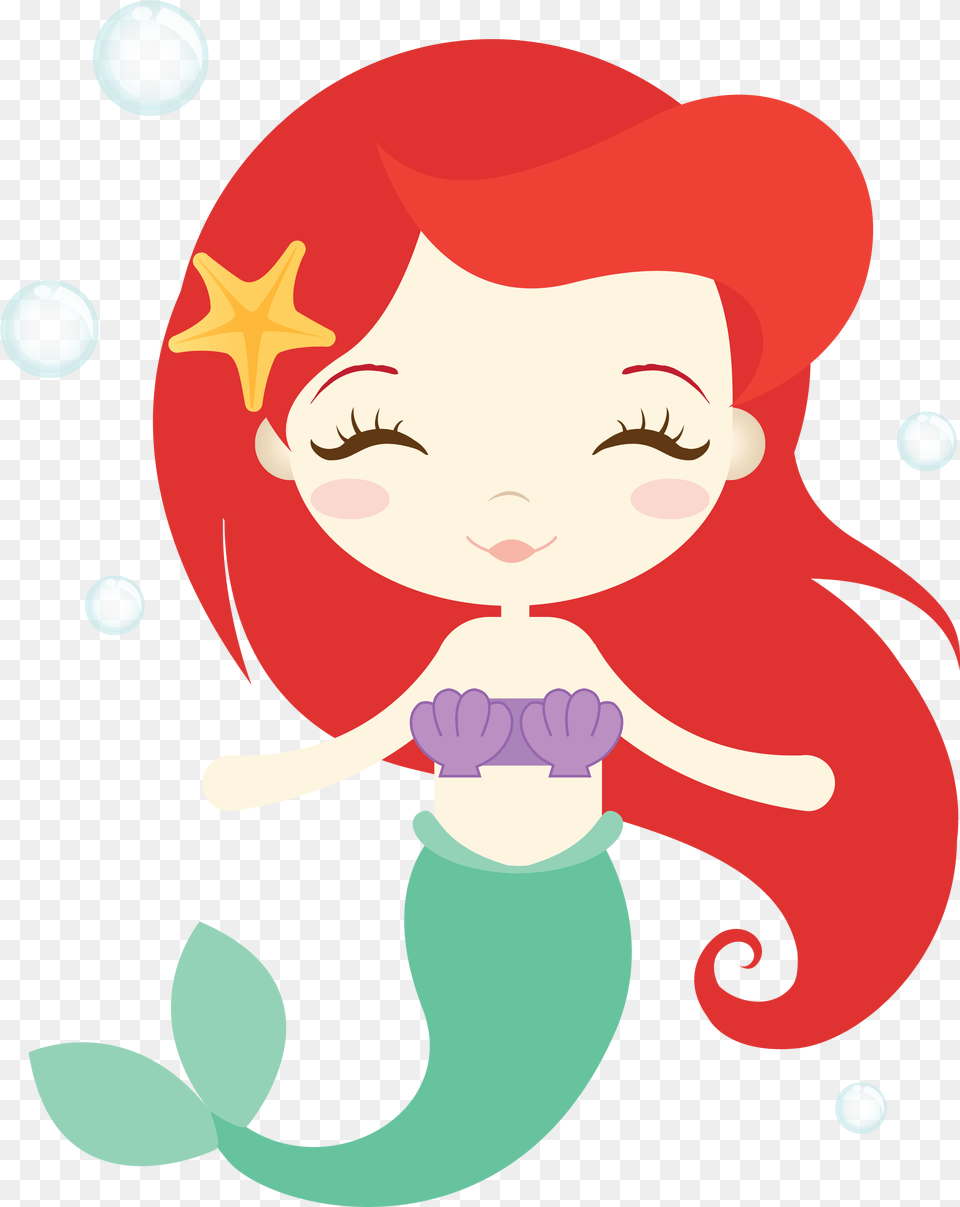 Little Mermaid Baby, Person, Face, Head, Art Png