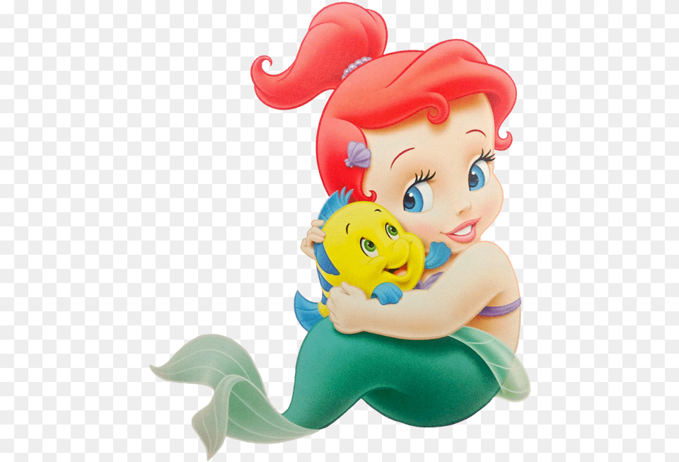 Little Mermaid Baby Ariel Little Mermaid, Person, Face, Head, Toy Png