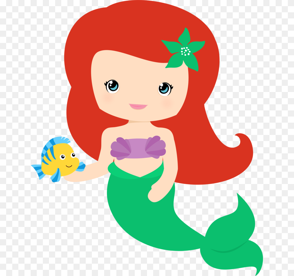 Little Mermaid Baby Pequena Sereia Cute, Face, Head, Person, Toy Free Transparent Png