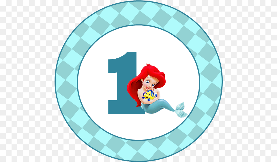 Little Mermaid Clipart Circle, Baby, Person, Face, Head Png