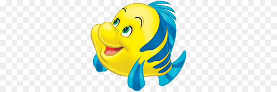 Little Mermaid Flounder Looking Up Little Mermaid Characters, Clothing, Hardhat, Helmet, Animal Free Png