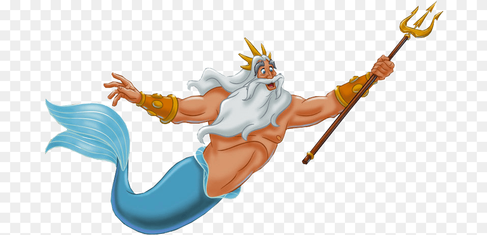 Little Mermaid King Triton, Baby, Person, Trident, Weapon Free Transparent Png