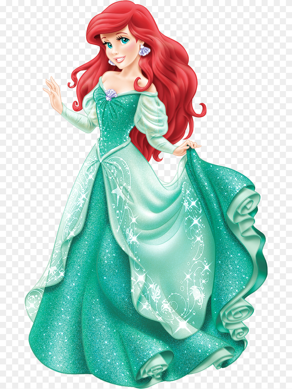 Little Mermaid Princess Aurora, Figurine, Clothing, Dress, Doll Png