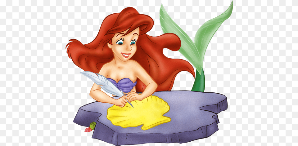 Little Mermaid Shell Disney Stationary, Book, Comics, Publication, Adult Free Png Download