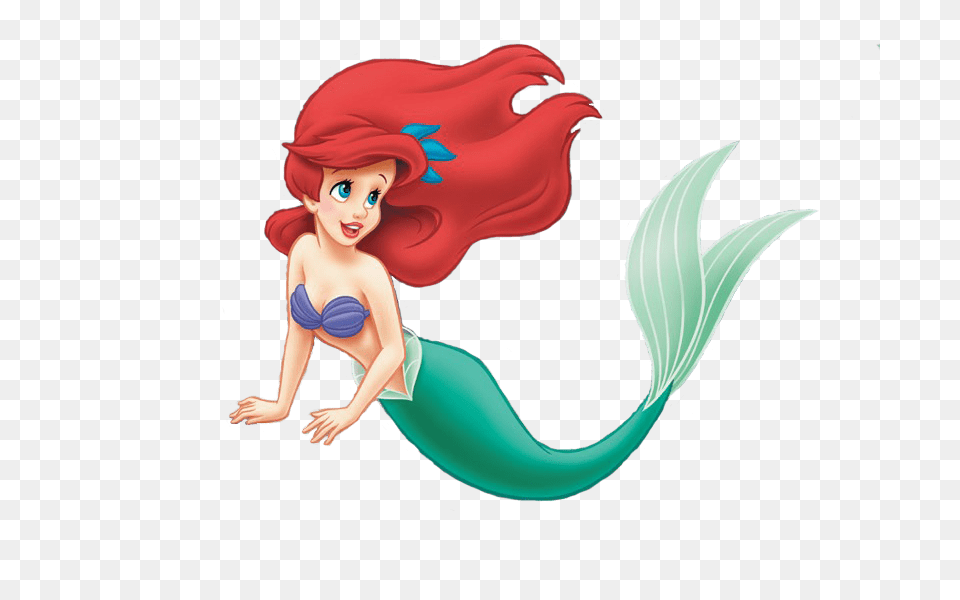 Little Mermaid Swimming, Cartoon, Person, Face, Head Free Transparent Png