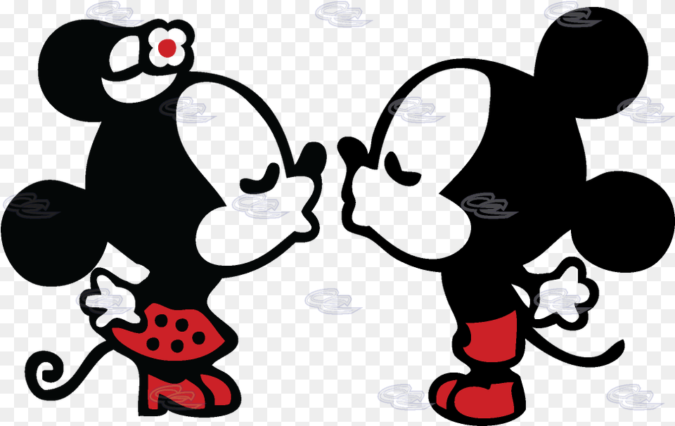 Little Mickey Minnie Mouse Cute Kiss Back Design Only Mickey Mouse Y Minnie Free Png Download