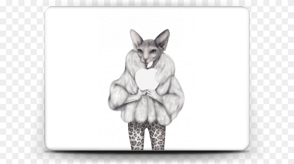 Little Miss Purr Fect Skin Macbook Air 13 Poster, Art, Drawing, Animal, Cat Png