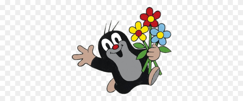 Little Mole Waving, Cartoon Free Transparent Png