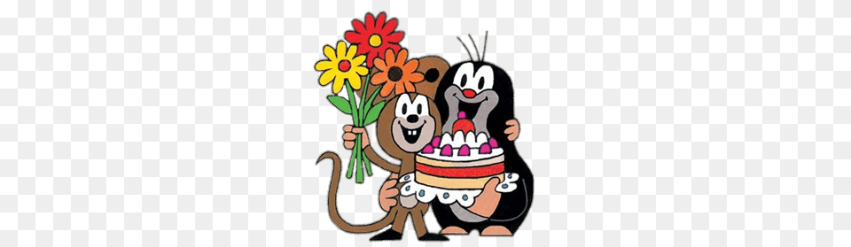 Little Mole Wishing You A Happy Birthday, Birthday Cake, Cake, Cream, Dessert Png