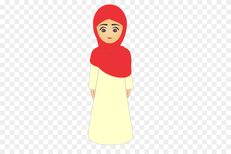Little Muslim Girl With Hijab Vector Muslim Islamic Islam, Clothing, Scarf, Baby, Person Free Transparent Png