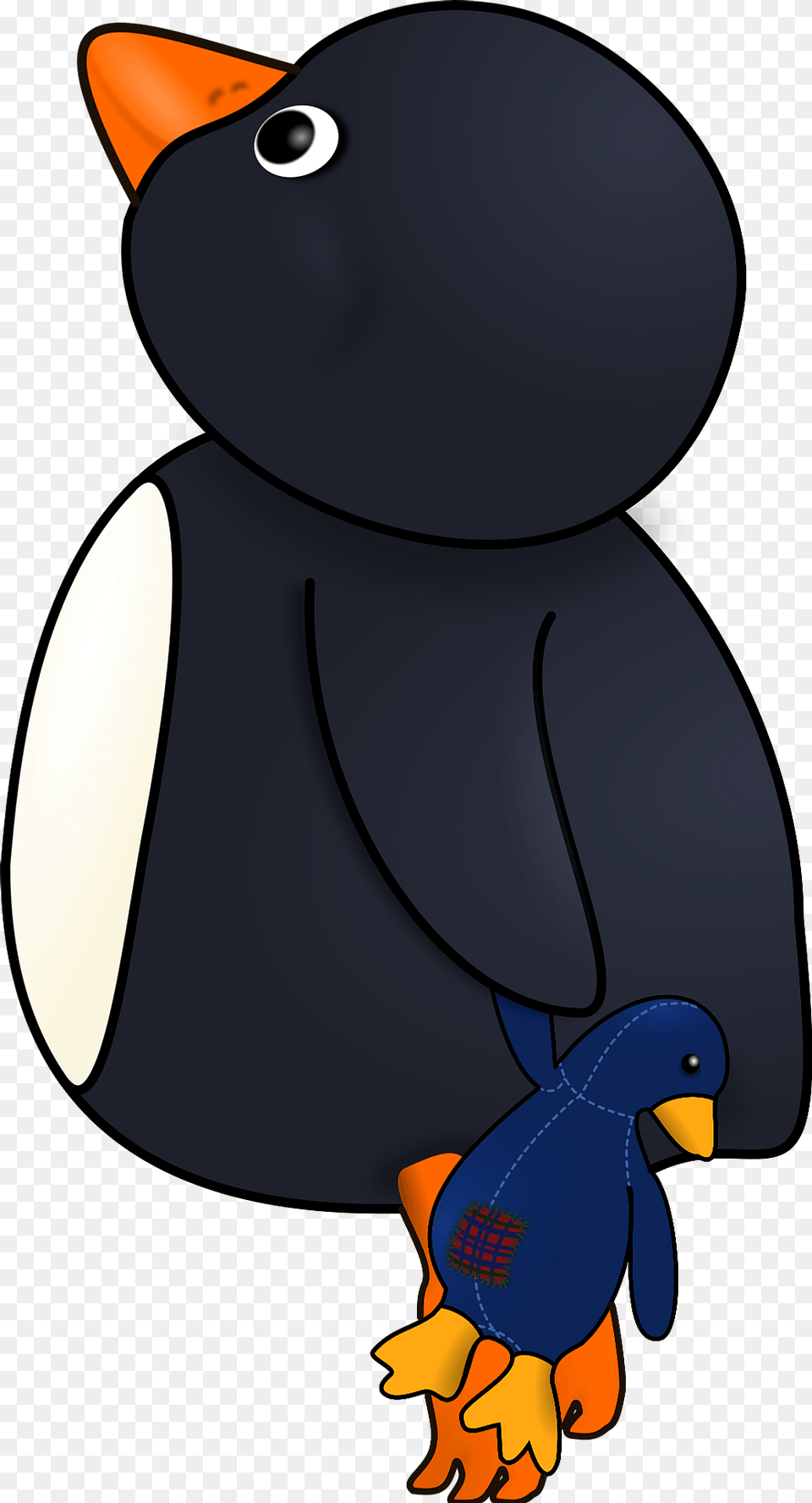 Little Penguin With Toy Clipart, Animal, Bird, Fish, Sea Life Free Png