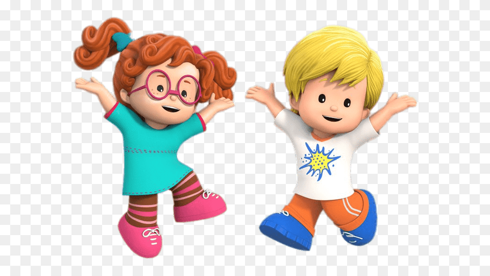 Little People Sofie And Eddie Jumping, Baby, Person, Face, Head Free Png Download