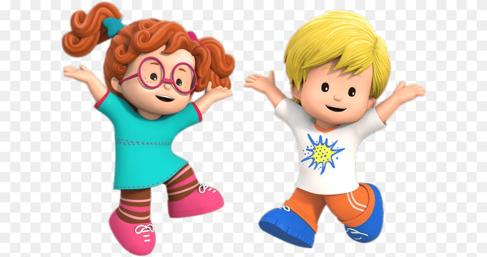 Little People Sofie And Eddie Jumping Little People Clipart, Baby, Person, Doll, Toy Png