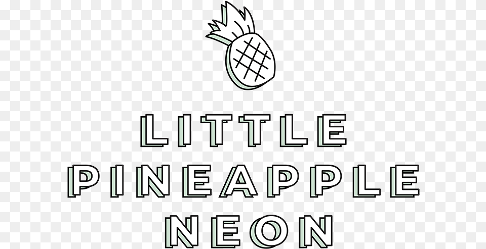 Little Pineapple Neon Line Art, Food, Fruit, Plant, Produce Free Png