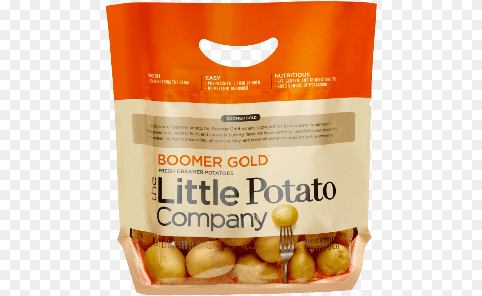 Little Potato Company Boomer Gold, Food, Ketchup, Cutlery, Fork Free Transparent Png