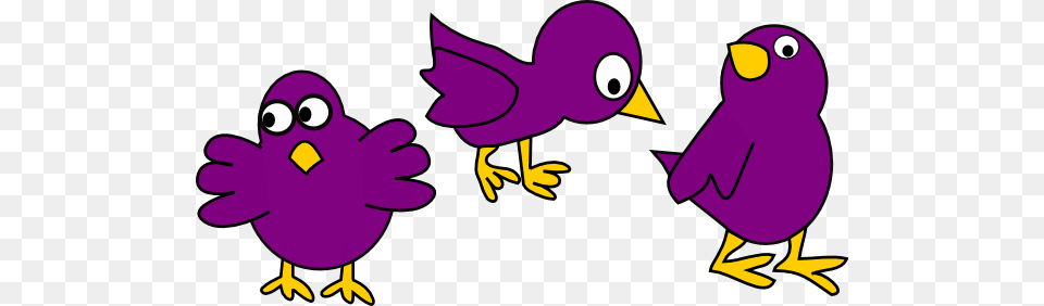 Little Purple Chicks With No Mom Clip Art, Animal, Bird Free Png