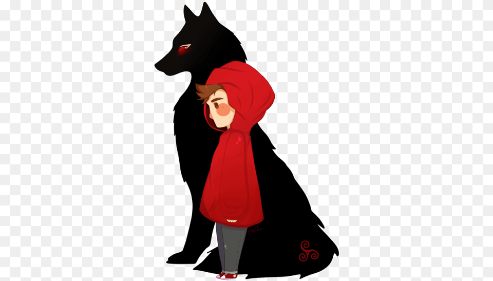 Little Red Amp The Big Bad Wolf Illustration, Clothing, Coat, Adult, Female Png