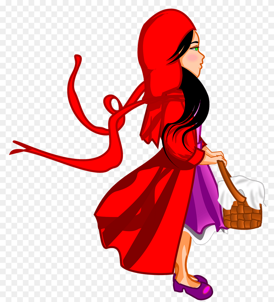Little Red Cap Clipart, Cleaning, Person, Adult, Hood Png Image