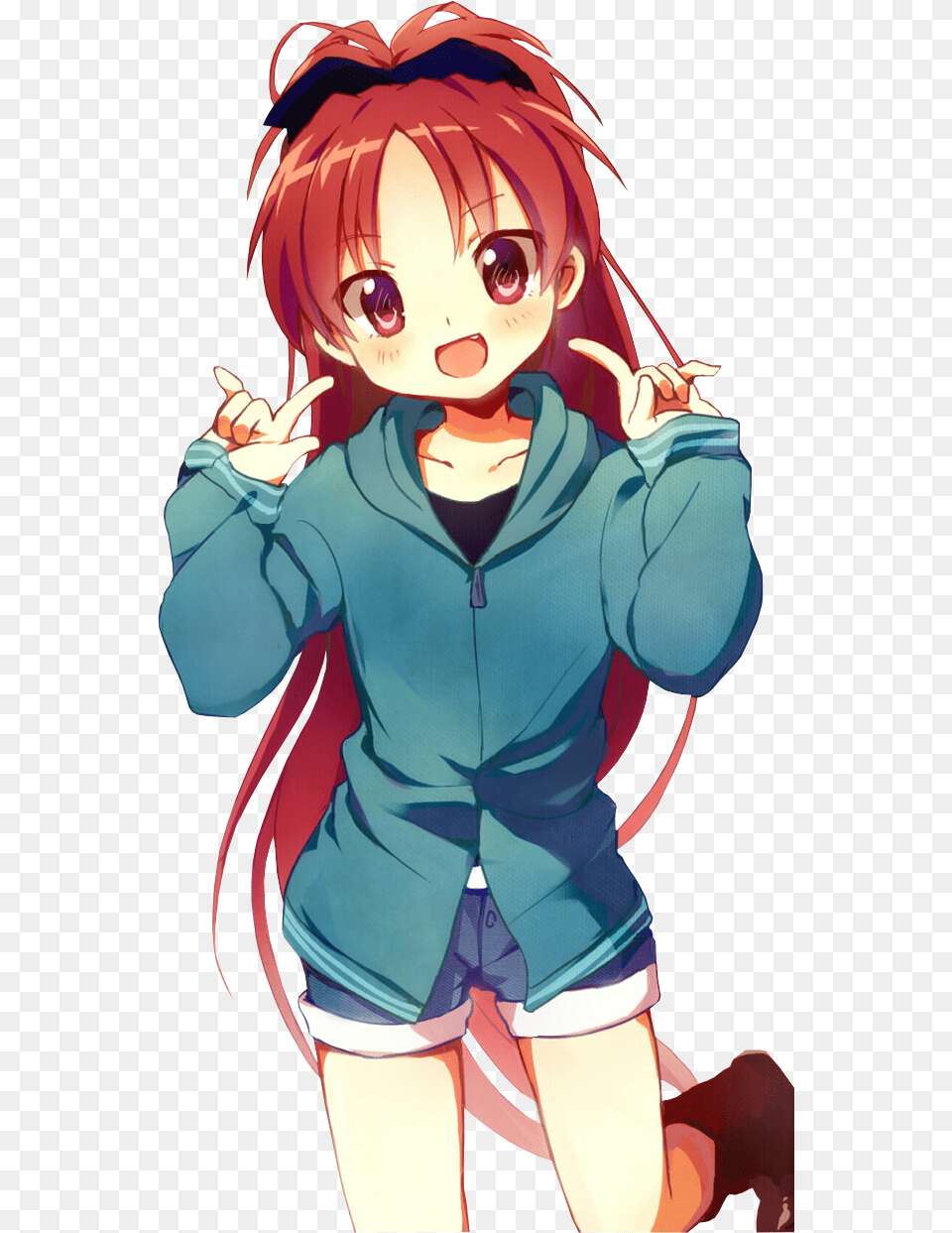 Little Red Haired Anime Girl Little Anime Girl With Red Hair And Red Eyes, Baby, Book, Comics, Person Png Image