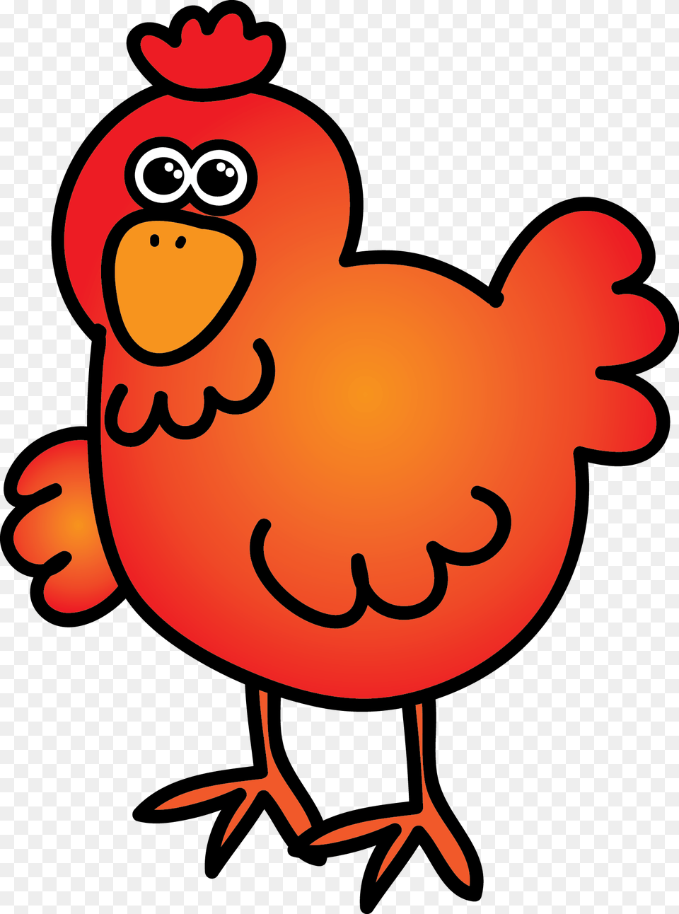Little Red Hen Black And White Pig, Animal, Bird, Fowl, Poultry Png