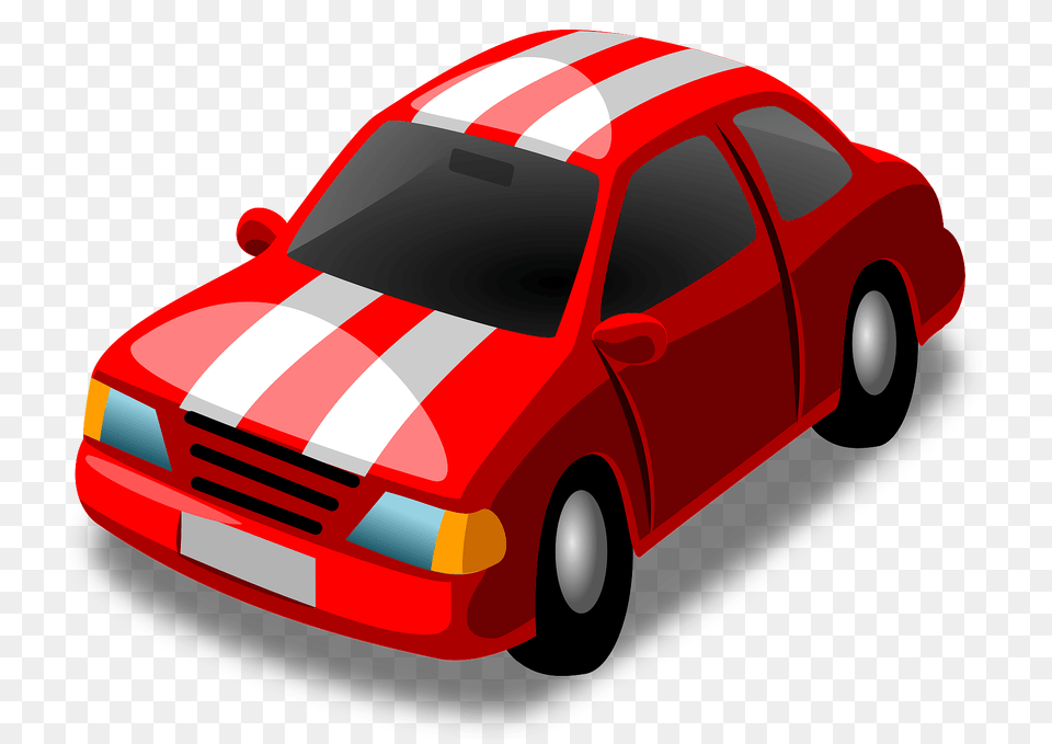 Little Red Racing Car Clipart, Coupe, Sports Car, Transportation, Vehicle Png Image
