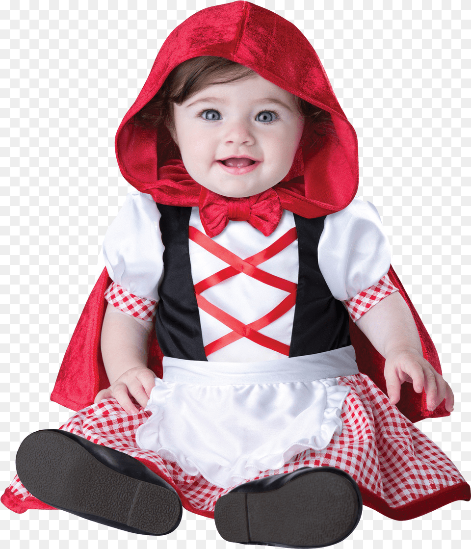 Little Red Riding Hood Baby Costume, Bonnet, Clothing, Hat, Person Png